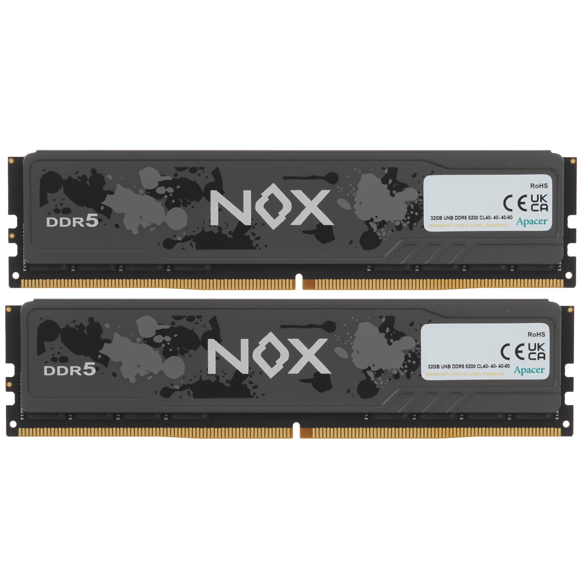 Оперативная память Apacer NOX 2x32GB DDR5 (AH5U64G52C522MBAA-2)