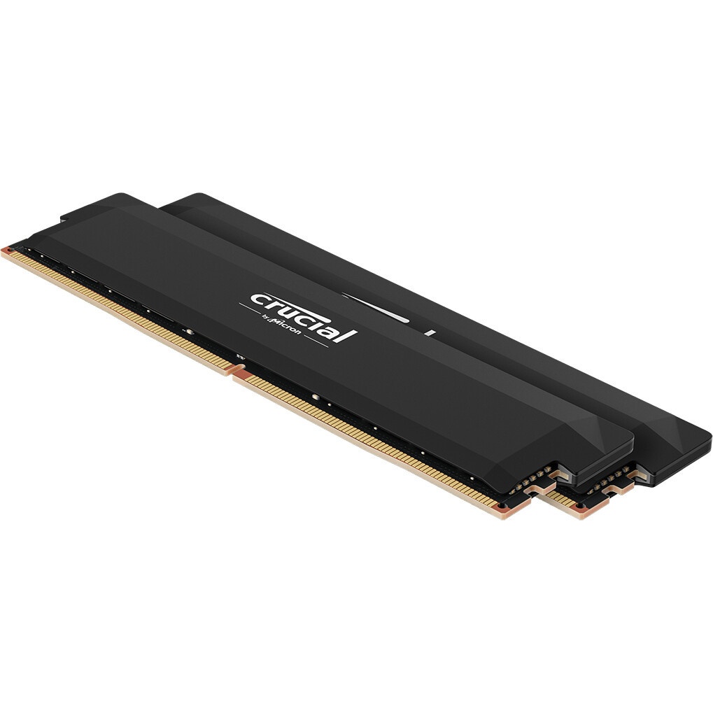 Оперативная память Crucial Pro Gaming by Micron DDR5-6400 64GB Kit (2x32GB) UDIMM CL40 Black 1.35V,