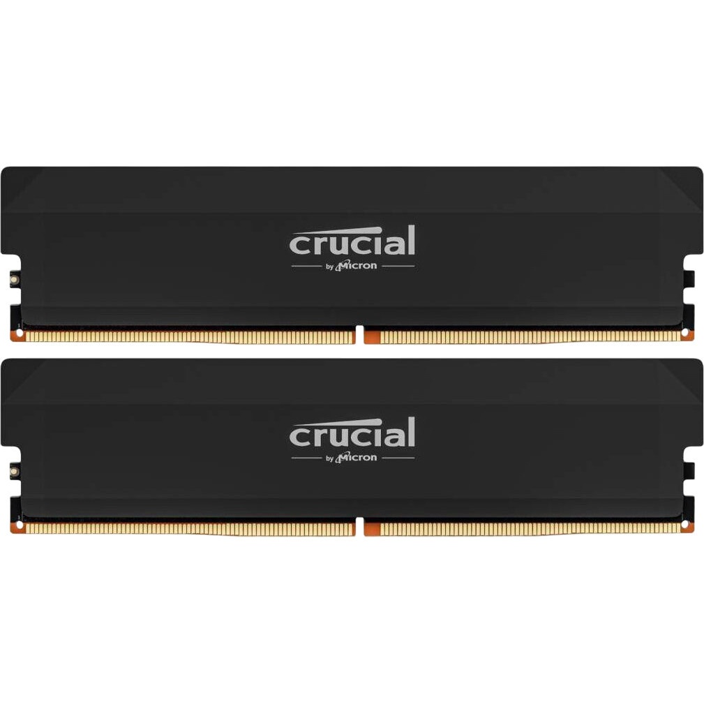 Оперативная память Crucial Pro Gaming by Micron DDR5-6400 64GB Kit (2x32GB) UDIMM CL40 Black 1.35V,