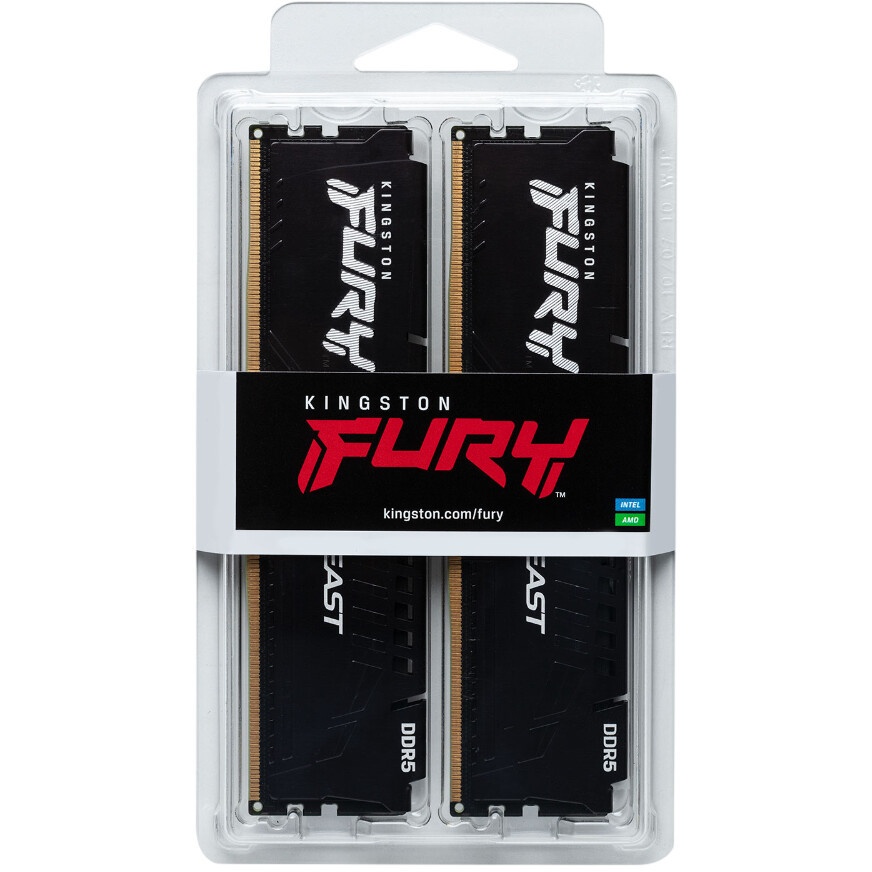 Оперативная память Crucial Pro Gaming by Micron DDR5-6400 64GB Kit (2x32GB) UDIMM CL40 Black 1.35V,