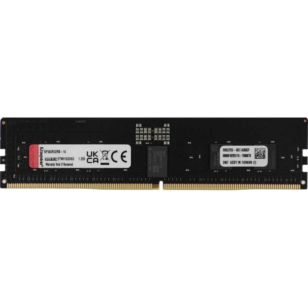 Модуль памяти Kingston OEM 16GB DDR5 6000 FURY Renegade Pro RDIMM Black XMP ECC Registered DIMM (Sin