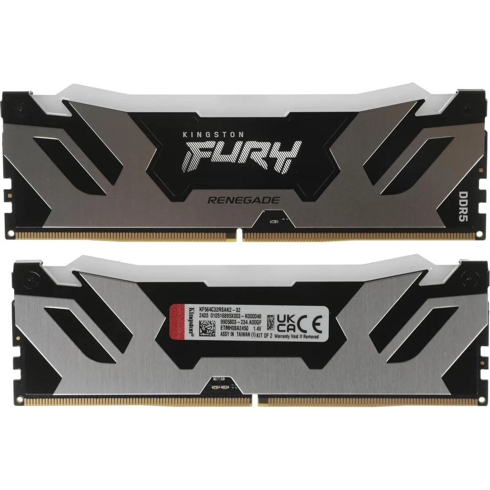 Модуль памяти Kingston OEM 32GB  DDR5 6400 DIMM FURY Renegade RGB XMP Gaming Memory Non-ECC, CL32, 1