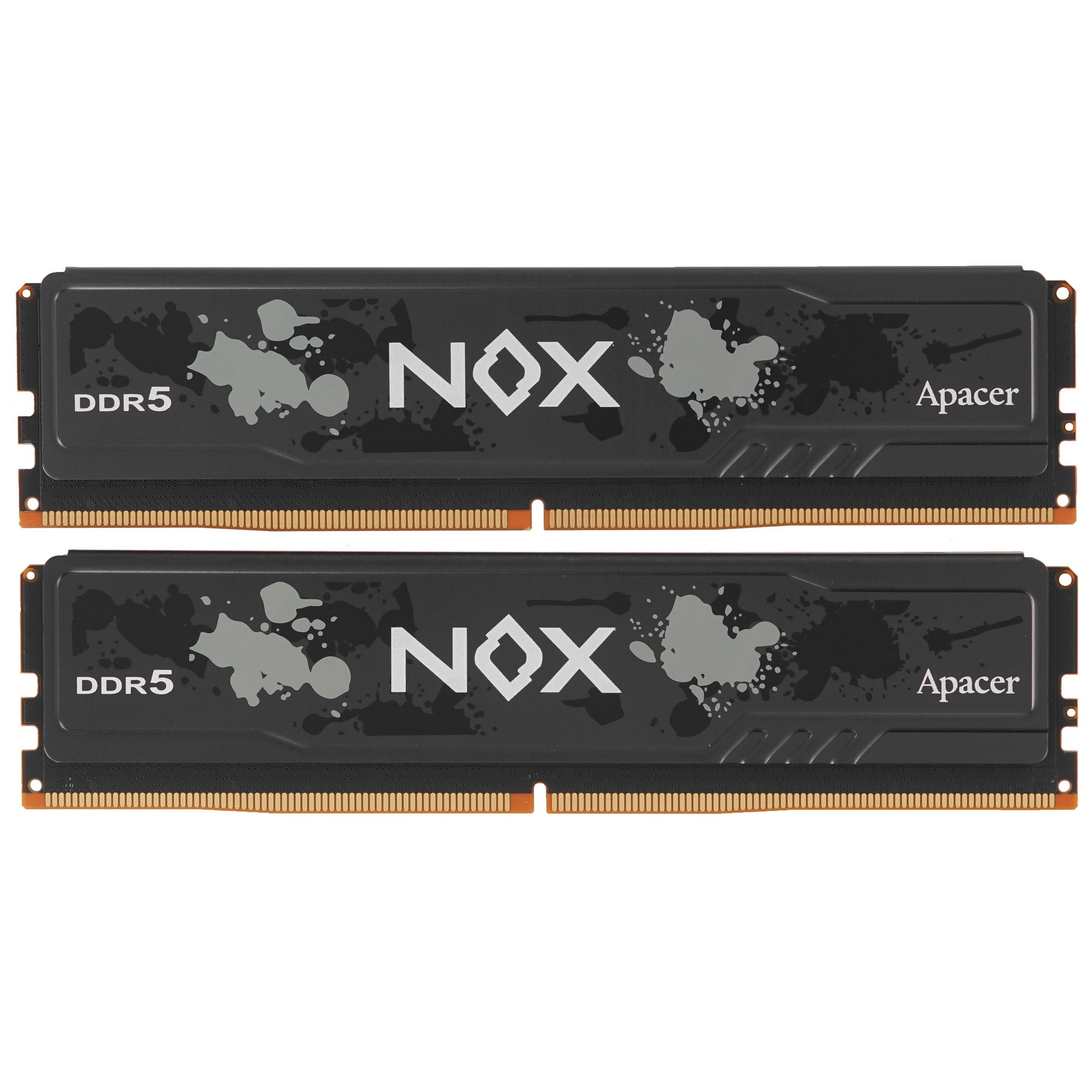 Оперативная память Apacer Nox, DDR5, 32Gb (2x16Gb), 5200MHz, CL40, DIMM, радиатор, серый/черный