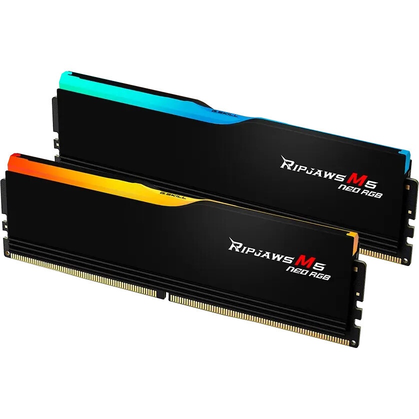 Модуль памяти G.SKILL RIPJAWS M5 NEO RGB 32GB 6000МГц DDR5 CL30 DIMM (Kit of 2x16GB) 1.35V EXPO, Bla