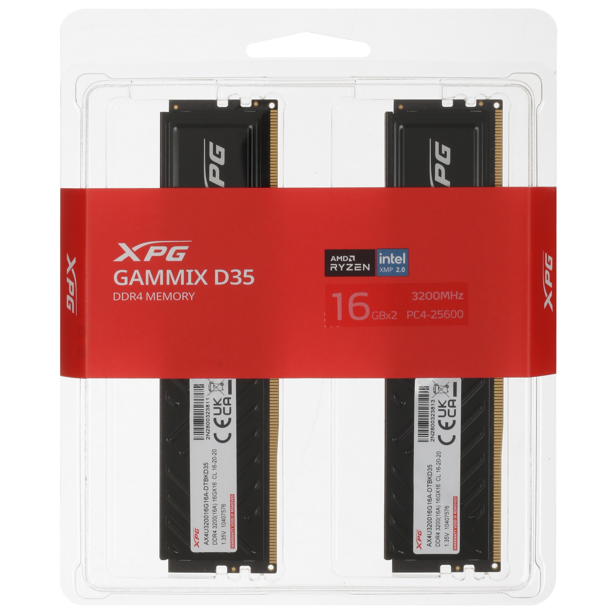 Модуль памяти DIMM DDR4-3200 32GB (16GBx2) AX4U320016G16A-DTBKD35 ADATA