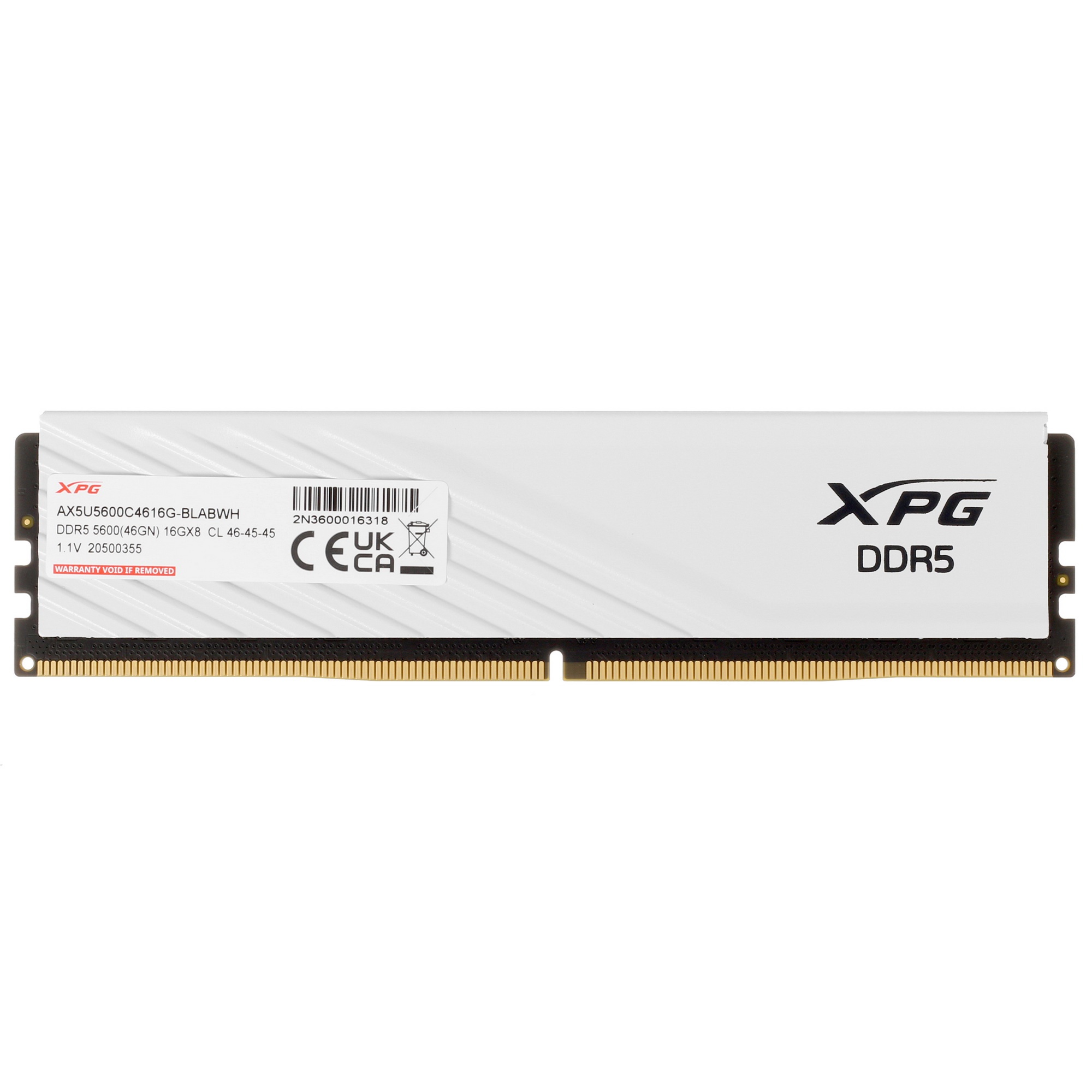 Оперативная память XPG LANCER Blade 16Gb DDR5-5600 AX5U5600C4616G-SLABWH, CL46, 1.1V WHITE ADATA