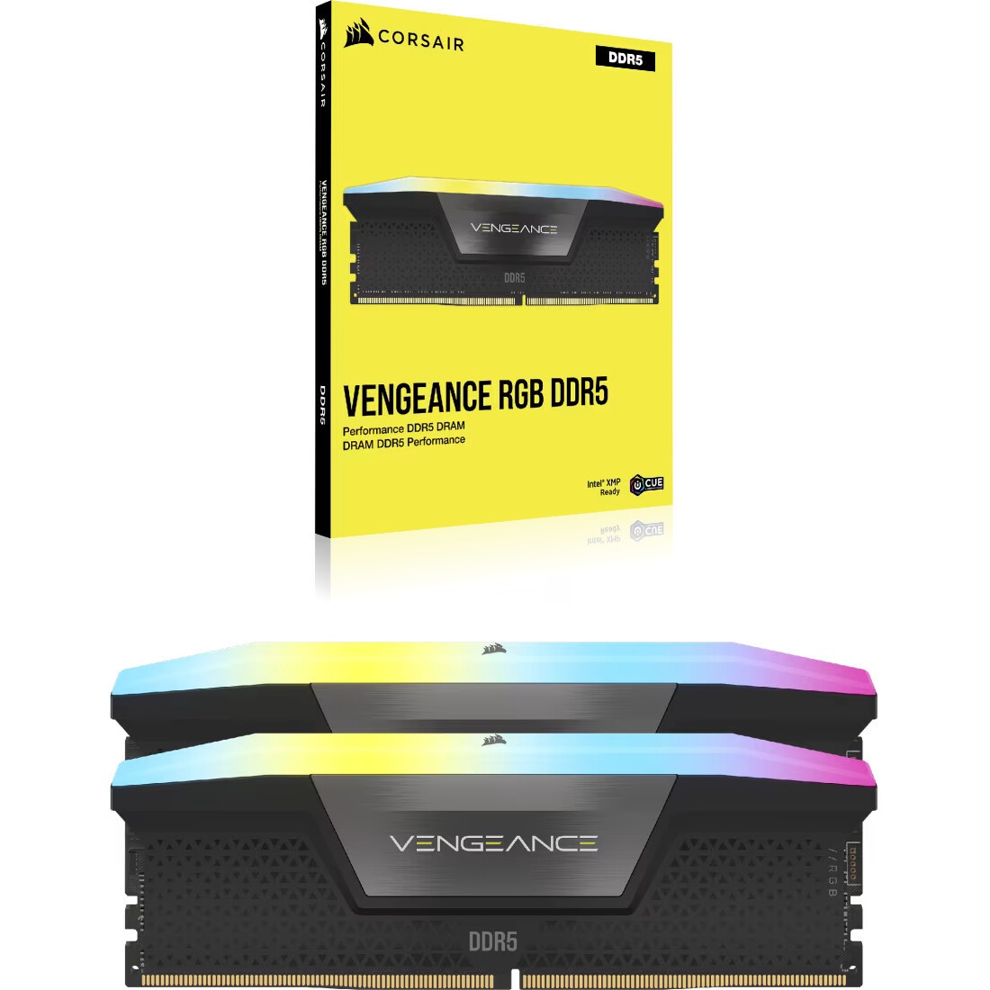 Оперативная память CORSAIR Vengeance RGB 128GB (2 x 64GB) 288-Pin PC RAM DDR5 6400 (PC5 51200) Deskt