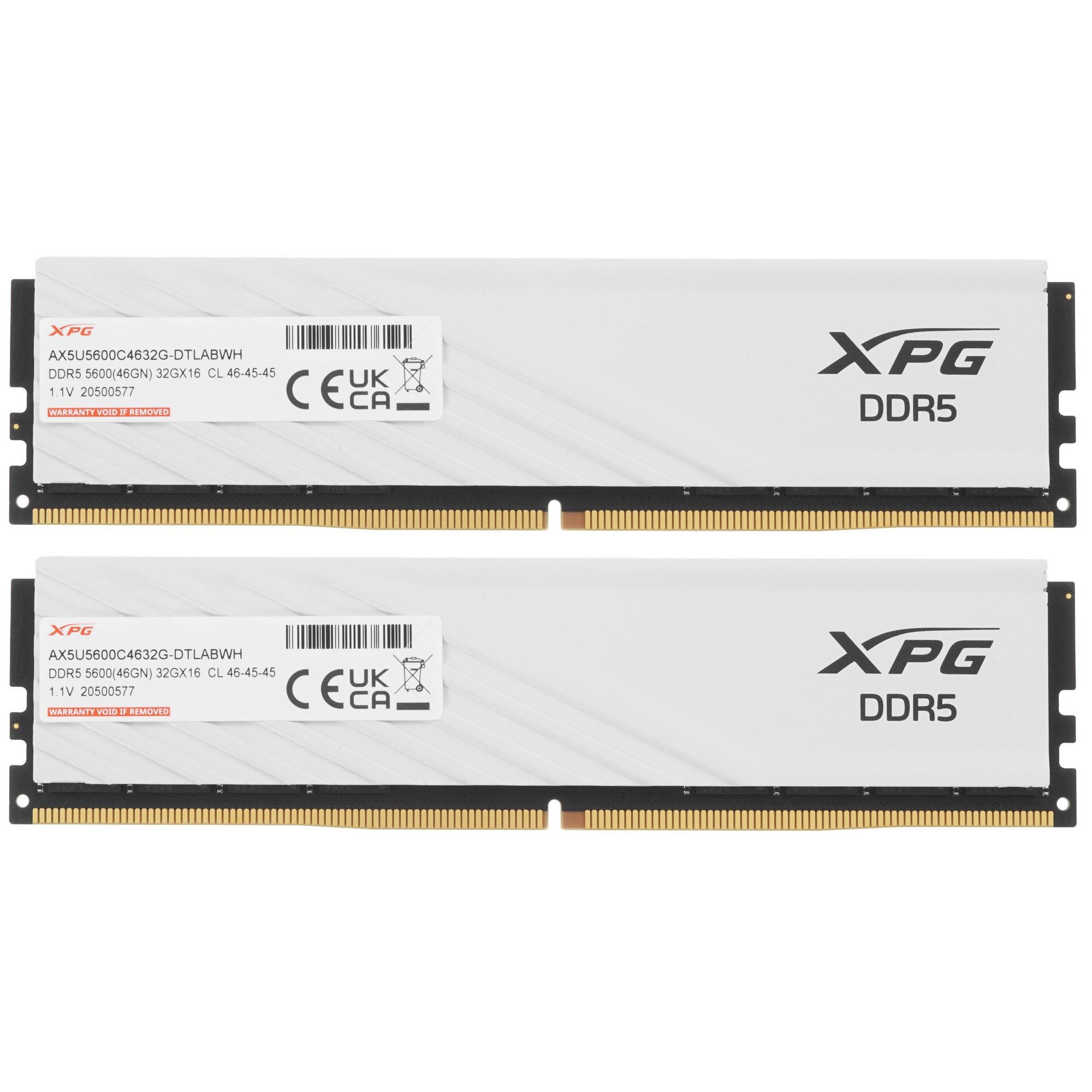 Модуль памяти ADATA 64GB DDR5 5600 DIMM XPG Lancer Blade White RGB CL 48, Intel XMP 3.0 / AMD EXPO