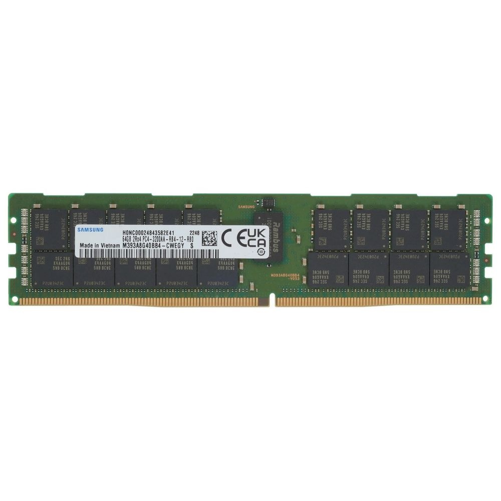 Оперативная память Samsung 64GB DDR4 M393A8G40BB4-CWE PULL 3200MHz DIMM 2Rx4 Registred ECC