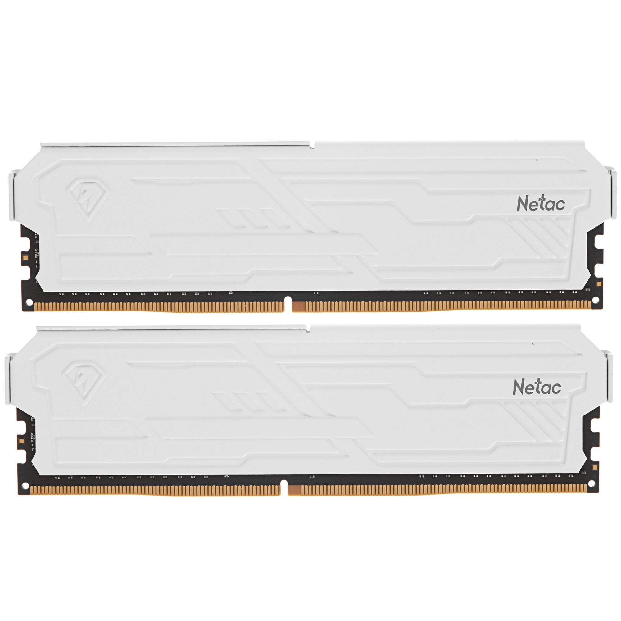 Оперативная память Netac DDR4 Shadow III Wgite 16Gb, 2666Mhz, [NTSHD4P26DP-16W] CL19, с радиатором