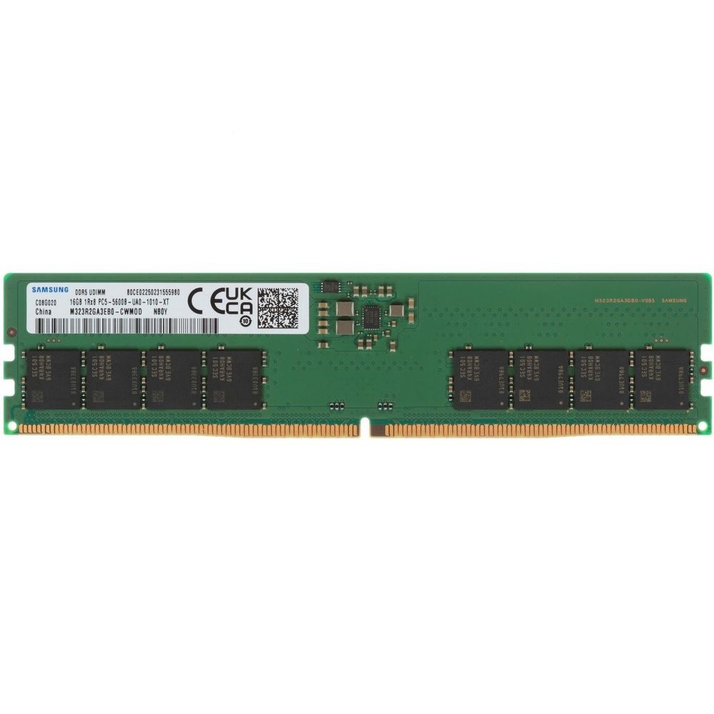 Модуль памяти Samsung 16GB DDR5 5600 UDIMM  Desktop Non-ECC,CL46, 1.1V, 1Rx8, Bulk