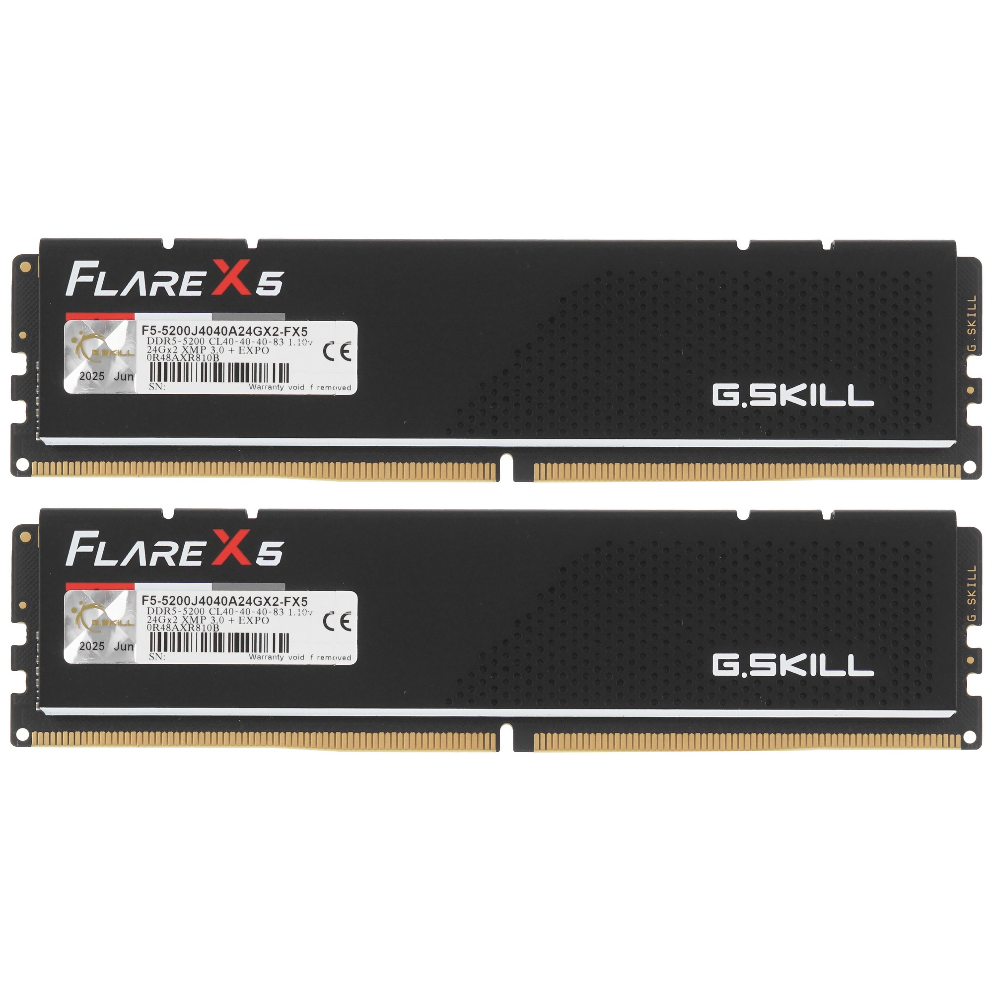 Оперативная память G.Skill Flare X5 48Gb DDR5 5200MHz (2x24Gb KIT) (F5-5200J4040A24GX2-FX5)