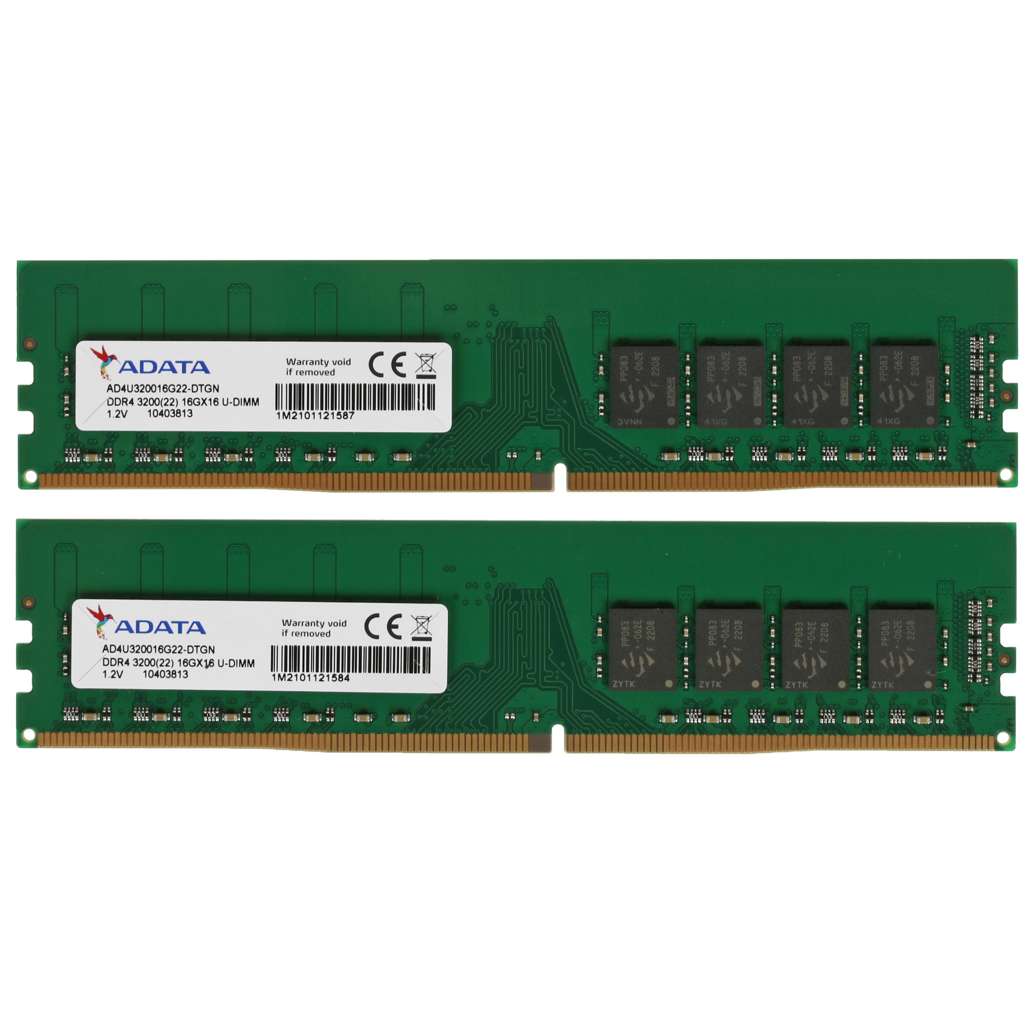 Оперативная память ADATA DDR4 DIMM 32GB 3200MHz 2*16GB 22-22-22 DUAL TRAY