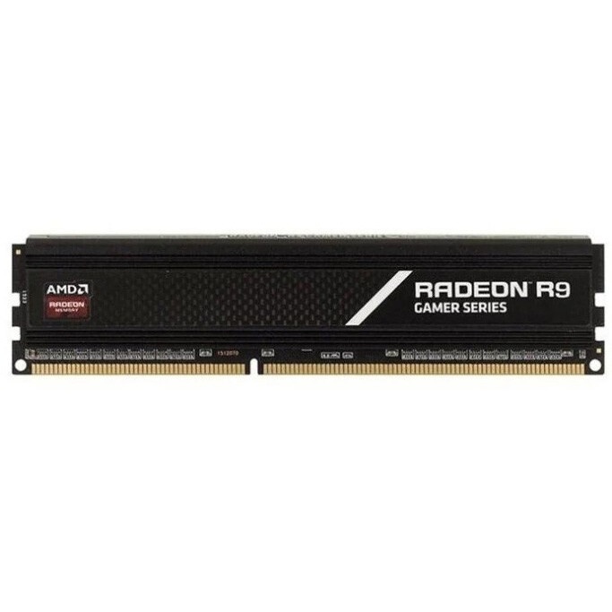 Оперативная память AMD Radeon R9, DDR4, 4GB (1x4GB), 3200MHz, CL16, DIMM, с радиатором, черный, OEM
