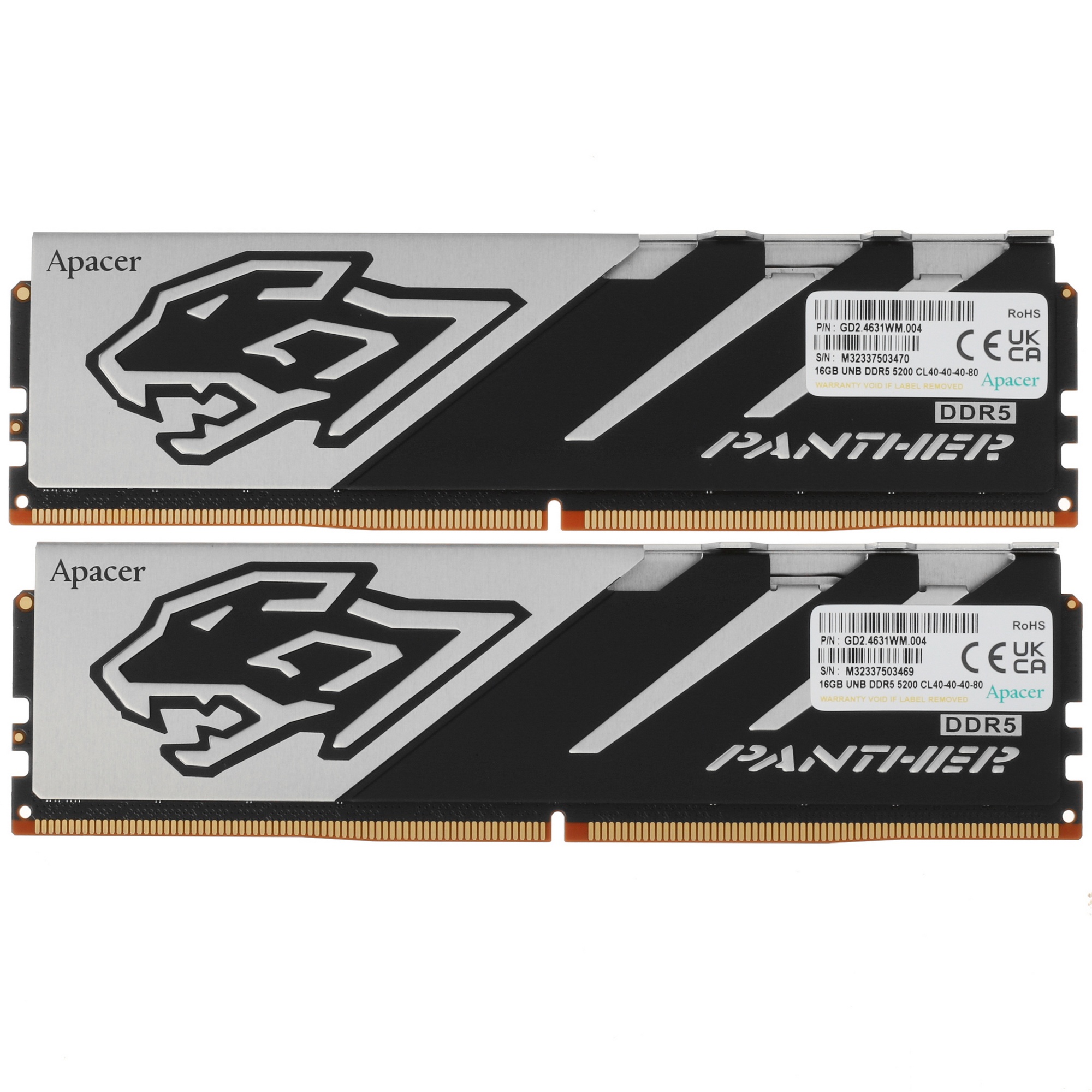 Оперативная память Apacer AH5U32G52C5227BAA-2 DIMM 32Gb DDR5-5200 K2