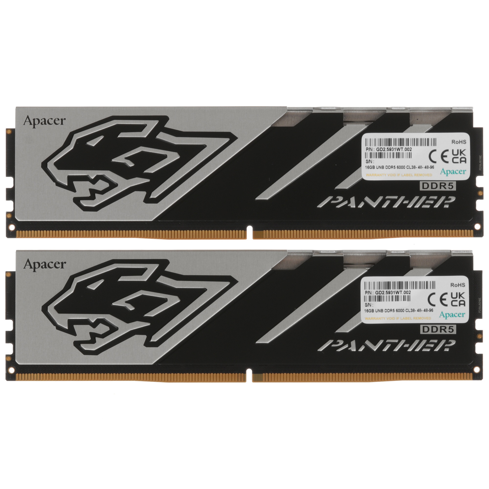 Оперативная память Apacer Panther DDR5 2x16Gb (AH5U32G60C6227BAA-2)