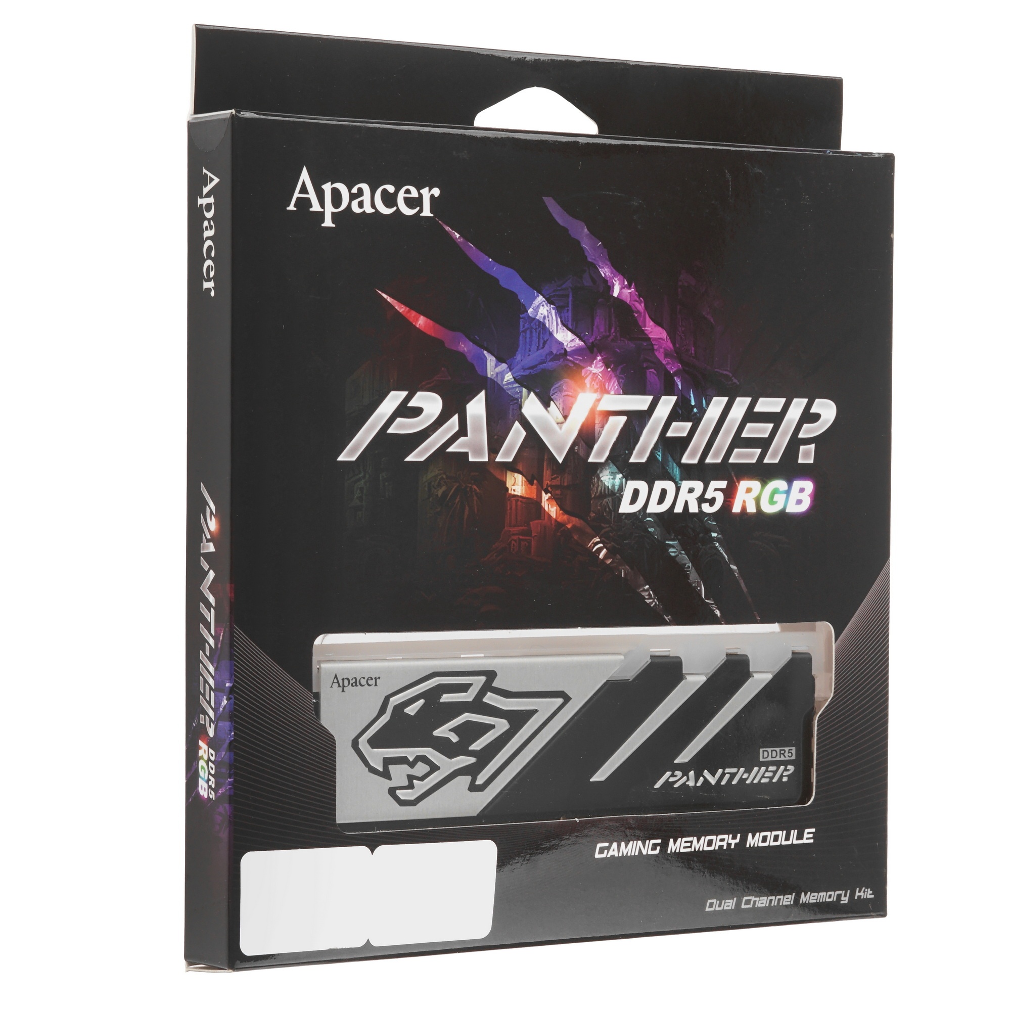 Модуль памяти Apacer DDR5 DIMM 6000-38 2048x8 32GB 1.35V OC Panther RGB DDR5 w/HS RP-K2