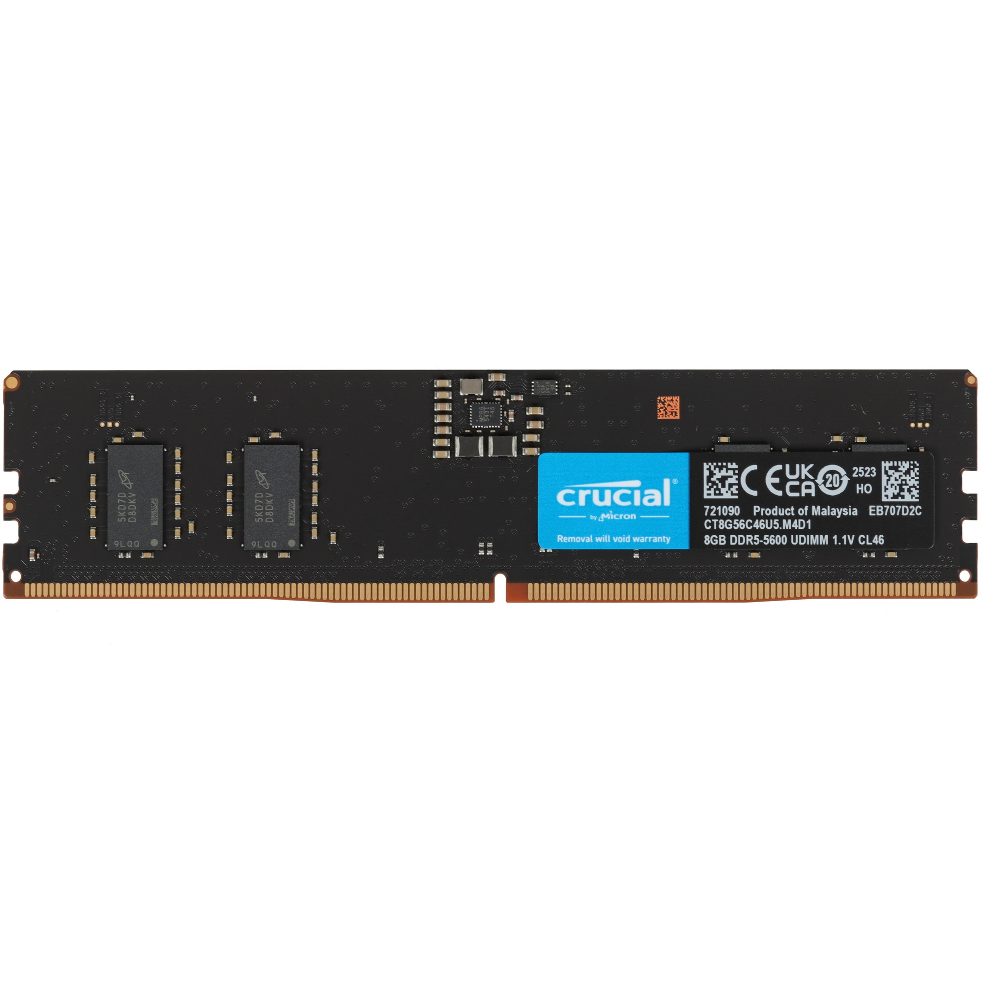 Оперативная память Crucial, DDR5, 8GB (1x8GB), 5600MHz, CL46