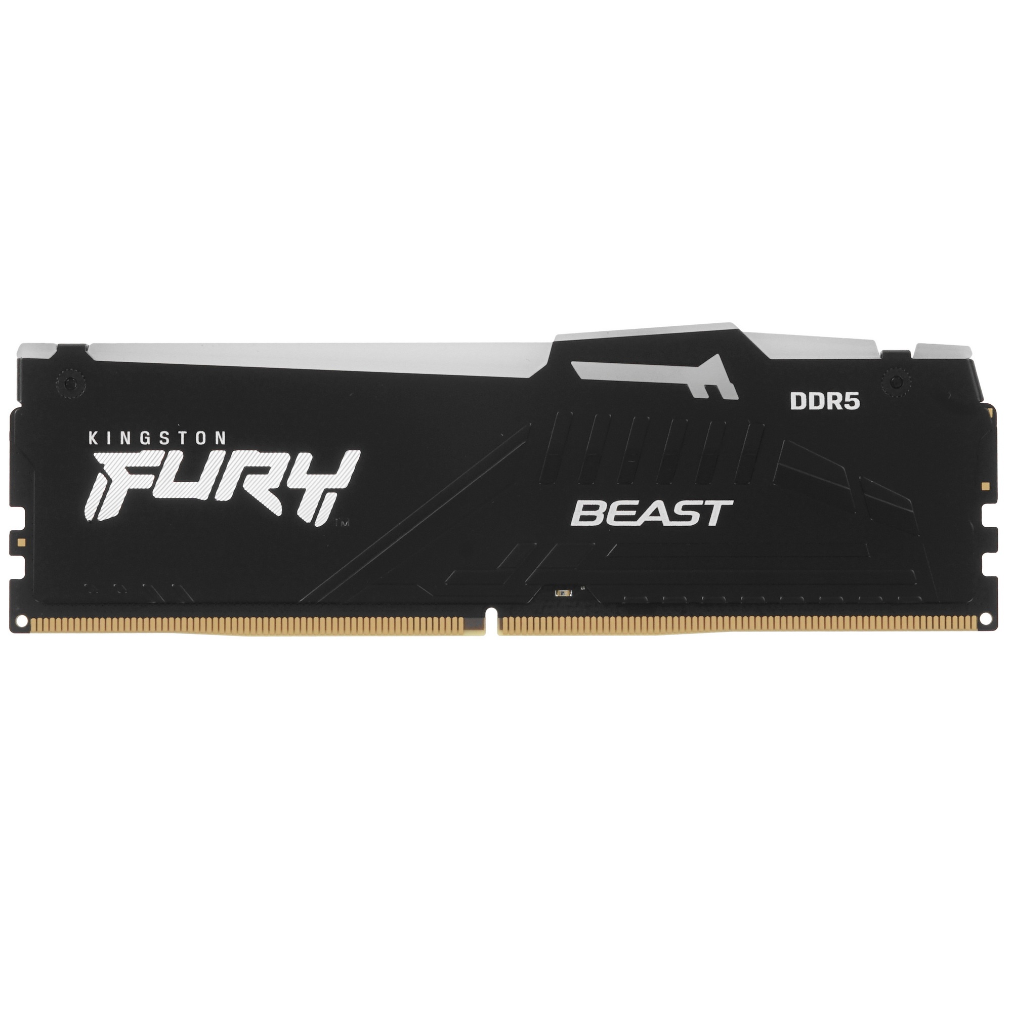 Оперативная память Kingston Fury Beast, DDR5, 16GB (1x16GB), 6000MHz, CL36, с радиатором, RGB, чёрны