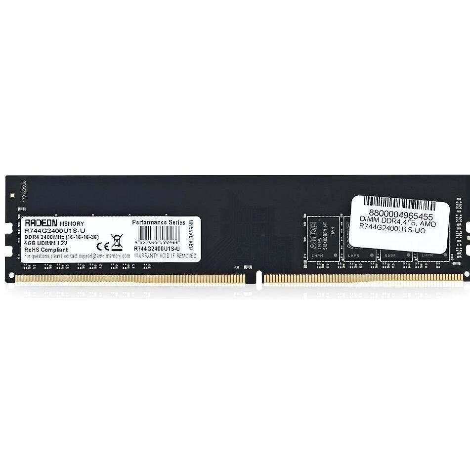 Оперативная память AMD Radeon R7, DDR4, 4GB (1x4 GB), 2400 MHz, CL16