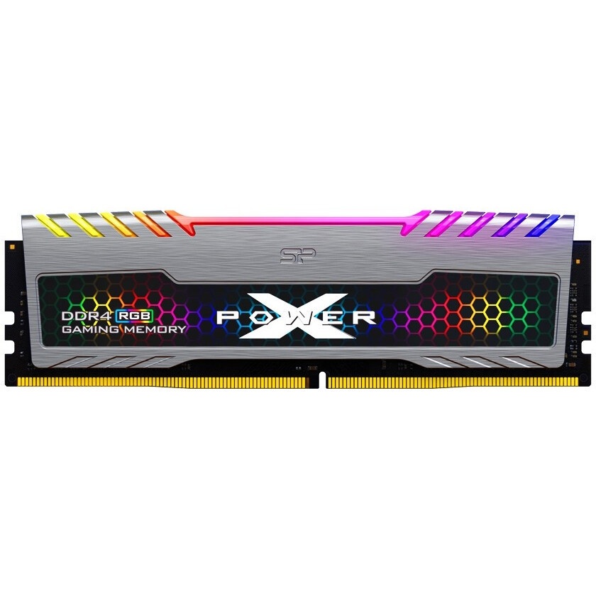 Оперативная память Silicon Power Xpower Turbine, DDR4, 8GB (1x8 GB), 3200 MHz, CL16, радиатор, RGB,