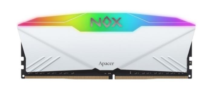 Оперативная память Apacer Nox, DDR4, 16GB (1x16 GB), 3200 MHz, CL16, радиатор, RGB, белый