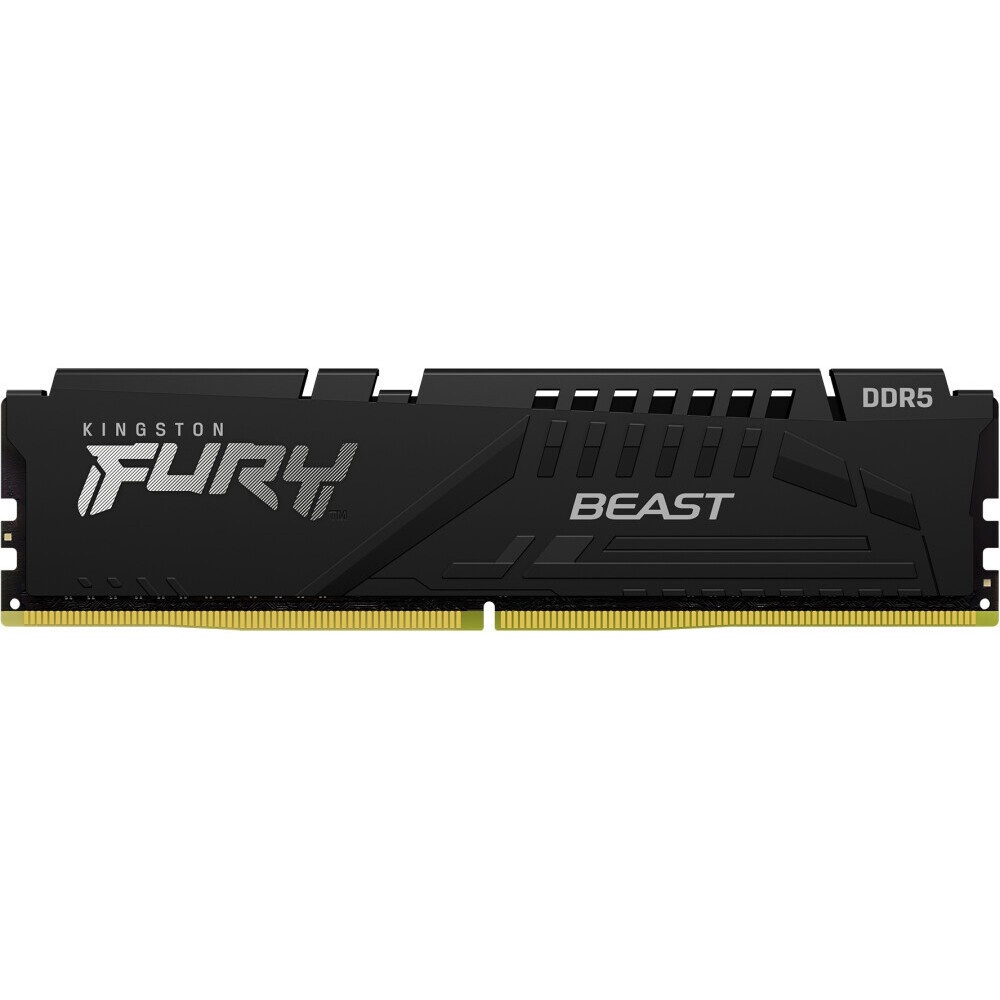 Оперативная память Kingston Fury Beast, DDR5, 32GB (1x32GB), 6000MHz, CL30, с радиатором, черный