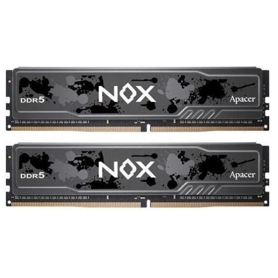Оперативная память Apacer Nox, DDR5, 32GB (2x 16GB), 6400MHz, CL40, DIMM, с радиатором, черный
