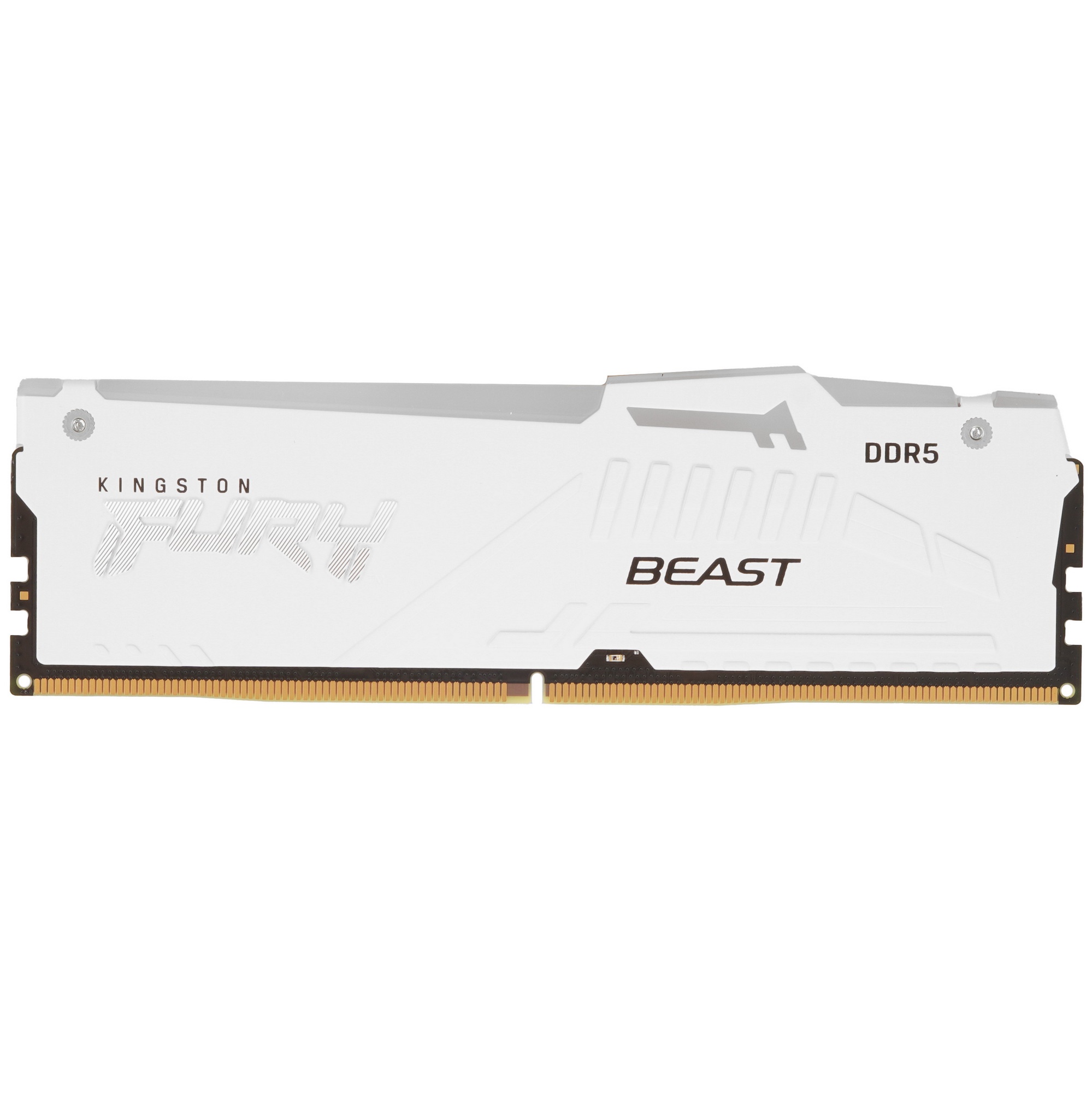 Оперативная память Kingston Fury Beast, DDR5, 16GB (1x16GB), 6000MHz, CL36, с радиатором, RGB, белый