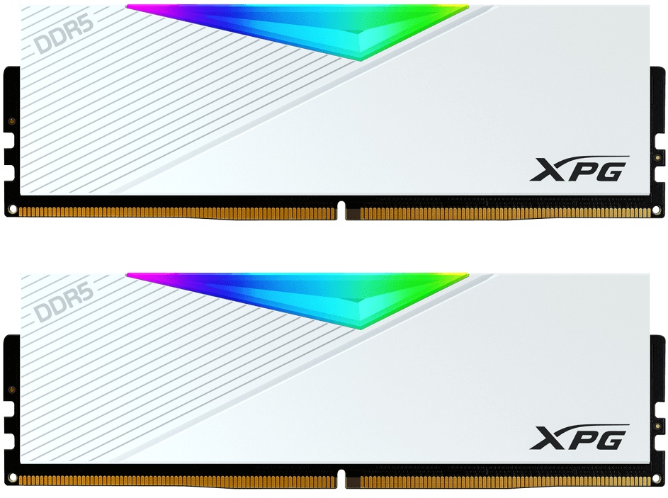 Оперативная память XPG Lancer, DDR5, 64GB (2x32GB), 6000MHz, CL30, с радиаторами, RGB, белый