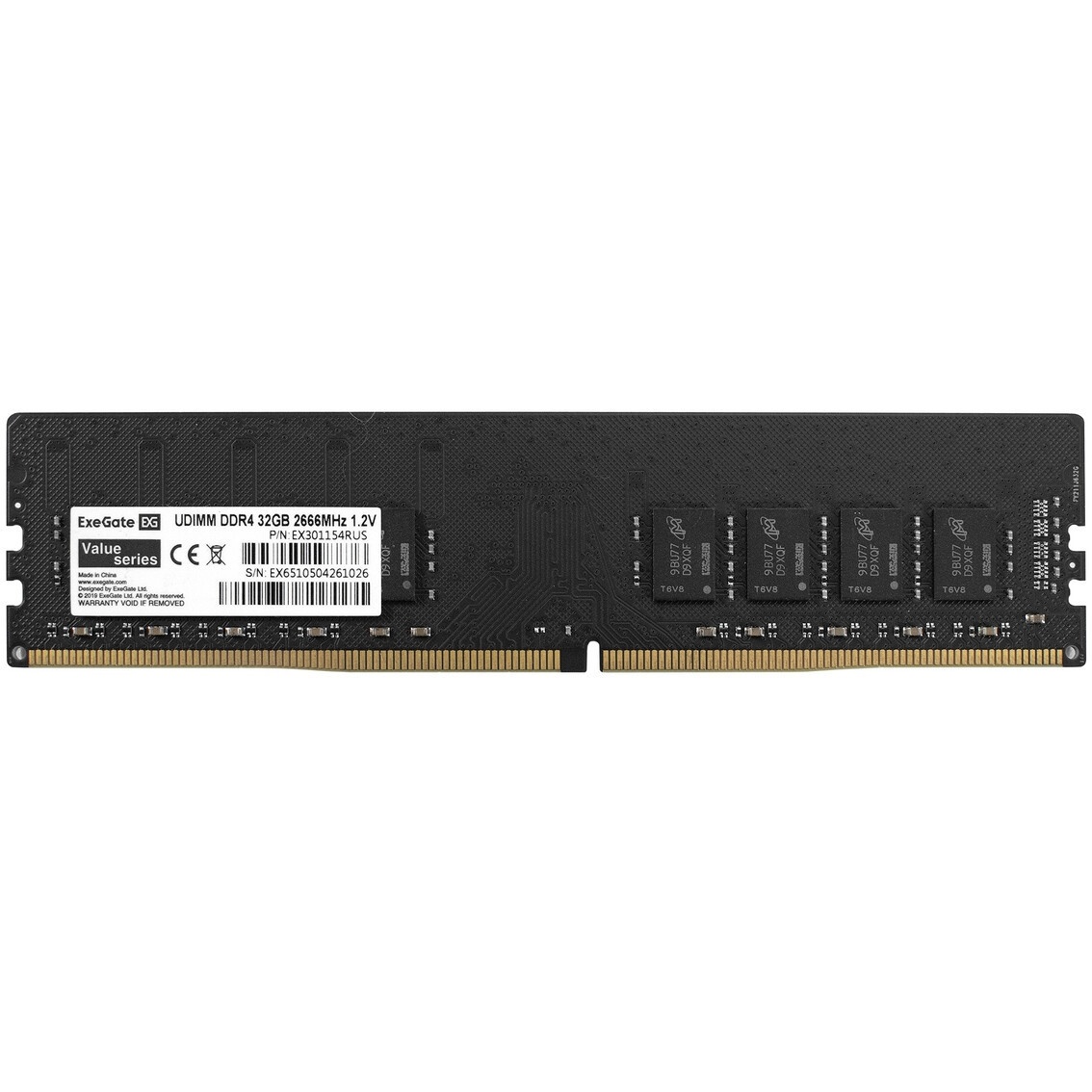 Оперативная память Patriot Signature, DDR4, 32GB (1x32 GB), 2666 MHz, CL19