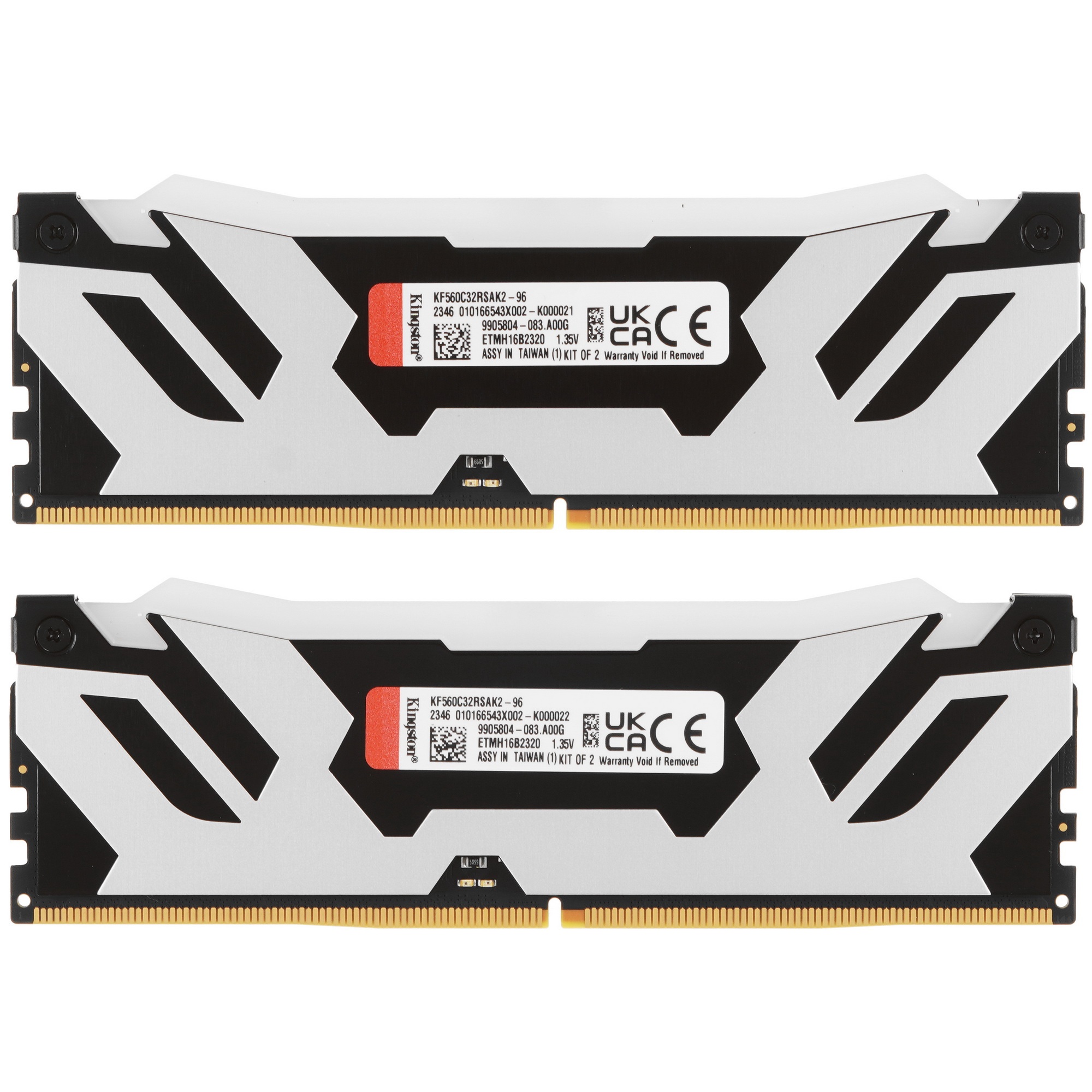 Оперативная память Kingston Fury Renegade, DDR5, 96GB (2x48GB), 6000MHz, CL32, с радиаторами, cеребр