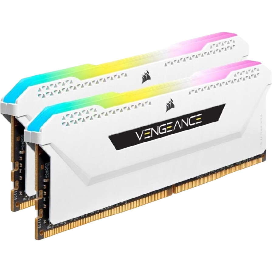 Модуль памяти CORSAIR 16GB 3600МГц DDR4 CL18 DIMM (Kit of 2x8GB) XMP 2.0, Vengeance RGB PRO SL White