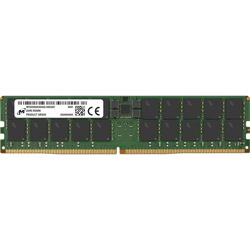 Оперативная память Micron DDR5 RDIMM 128GB 2Rx4 5600 MHz ECC Registered MTC40F2047S1RC56BB1, 1 year,