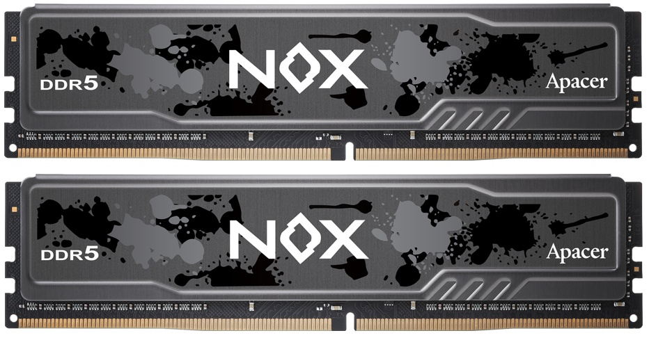 Оперативная память Apacer Nox, DDR5, 32GB (2x16GB), 6000MHz, CL40, DIMM, радиатор, черный
