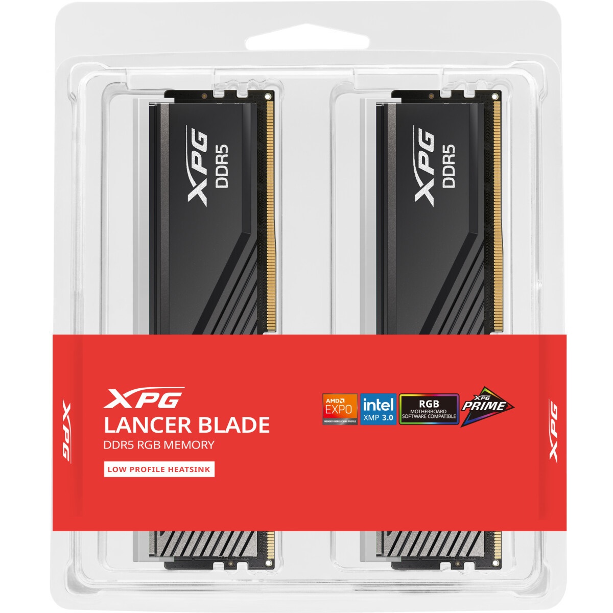 Модуль памяти 32GB ADATA DDR5 6000 UDIMM LANCER BLADE RGB AX5U6000C4816G-DTLABRBK Non-ECC, CL48-48-4