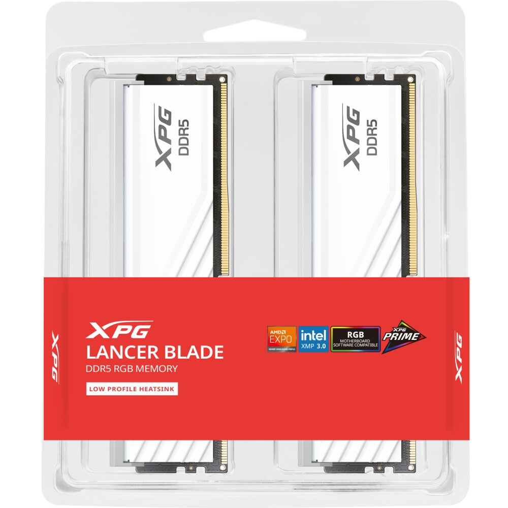 Модуль памяти ADATA 32GB DDR5 6000 UDIMM LANCER BLADE RGB AX5U6000C4816G-DTLABRWH Non-ECC, CL48-48-4
