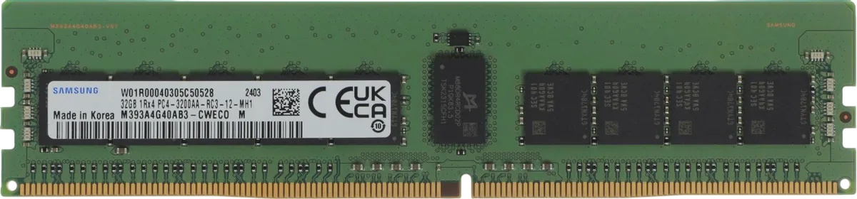 Оперативная память Samsung, DDR4, 32Gb (1x32 GB), 3200 MHz, CL19, RDIMM