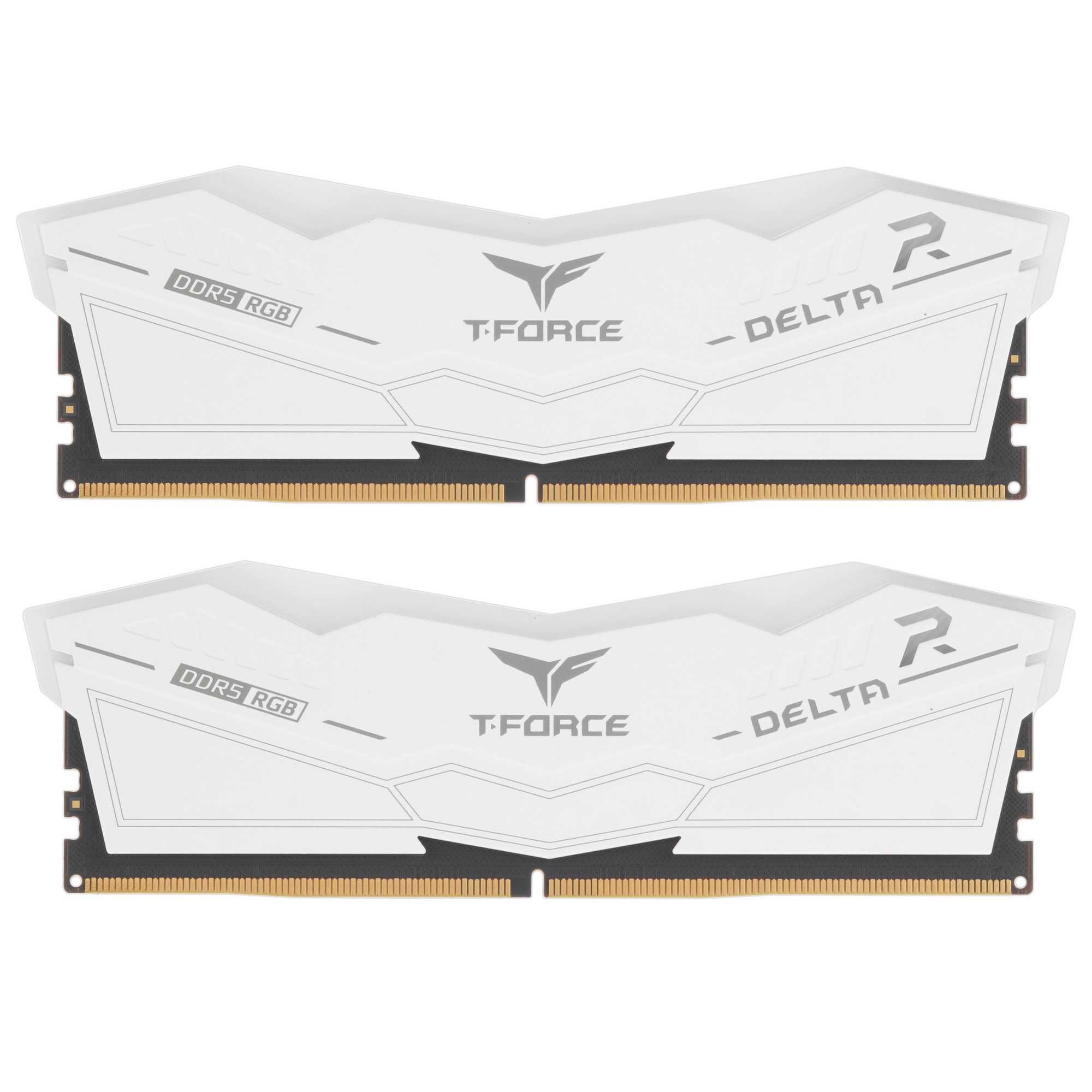 Модуль памяти DDR5 TEAMGROUP T-Force Delta RGB 32GB (2x16GB) 7800MHz CL38 (38-48-48-84) 1.4V / FF4D532G7800HC38DDC01 / White
