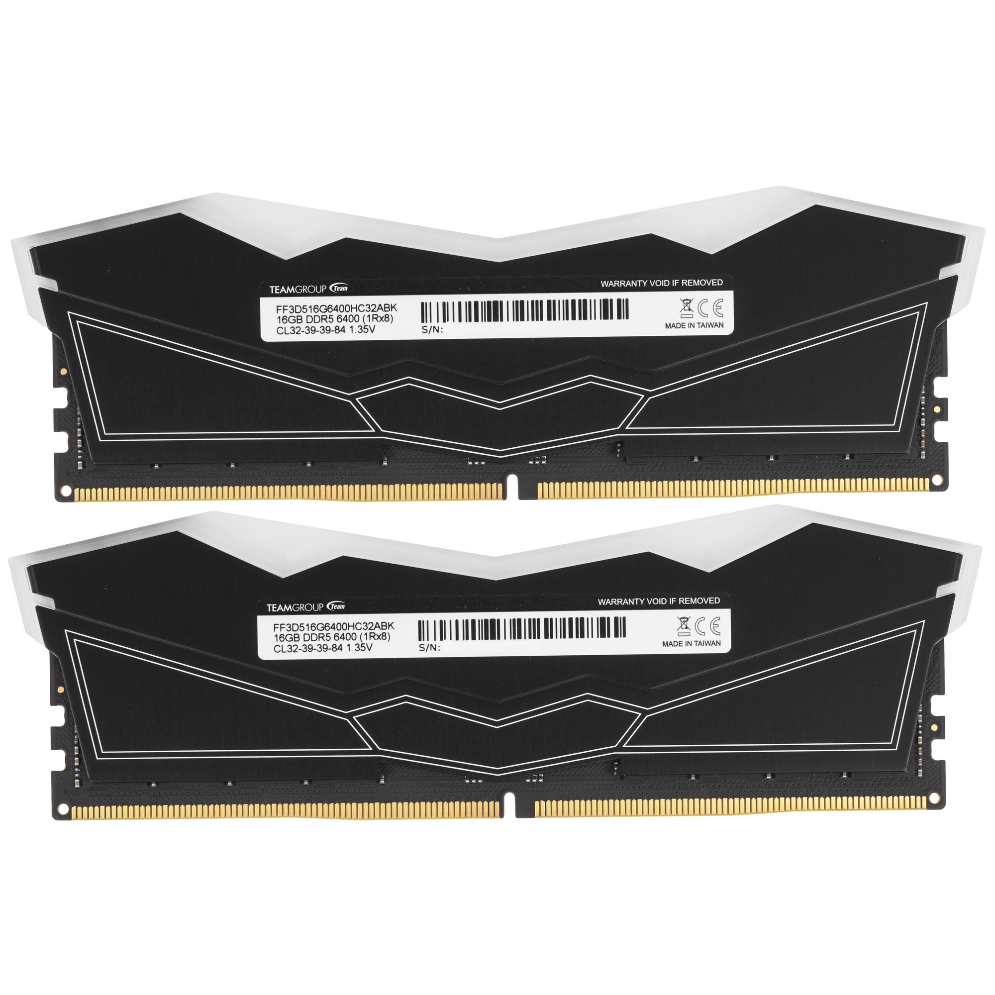 Модуль памяти DDR5 TEAMGROUP T-Force Delta RGB 32GB (2x16GB) 6400MHz CL32 (32-39-39-84) 1.35V / FF3D532G6400HC32ADC01 / Black