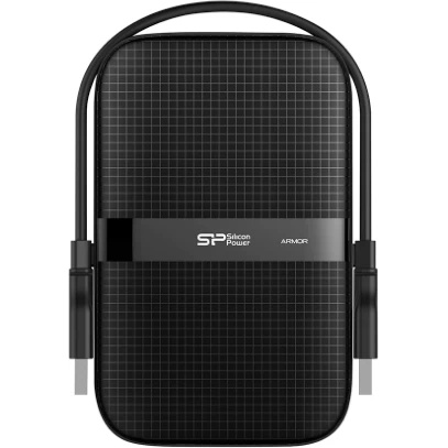 Внешний SSD SILICON POWER Armor A60 1TB External HDD, 2.5", USB 3.2 Gen. 1, IPX4, Black/Black
