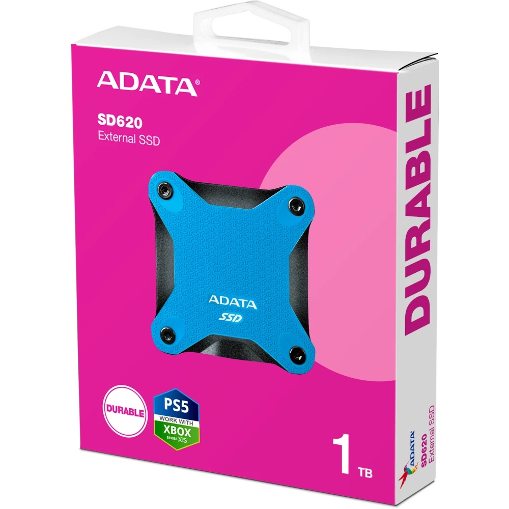 Внешний накопитель SSD 1TB A-DATA SD620, External, USB 3.2, [R/W -550/500 MB/s] синий