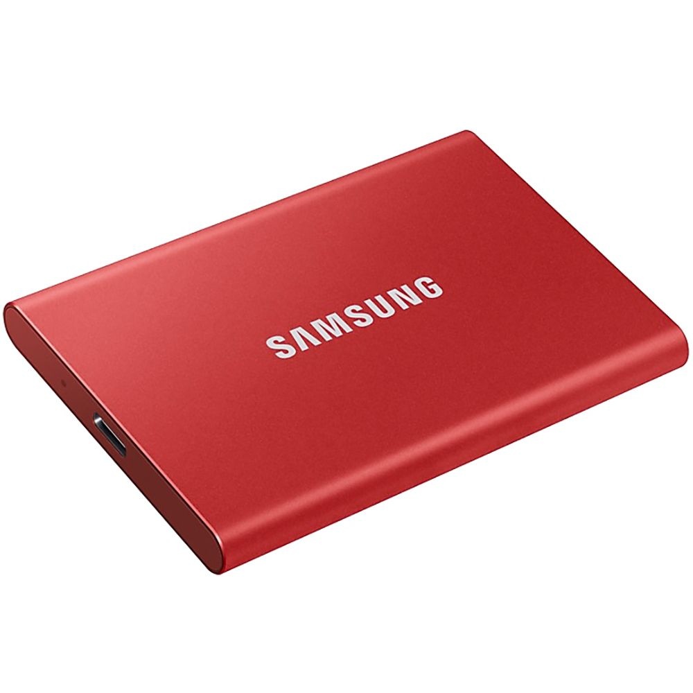 Твердотельный накопитель Samsung SSD 2TB T7, USB Type-C, R/W 1000/1050MB/s, красный