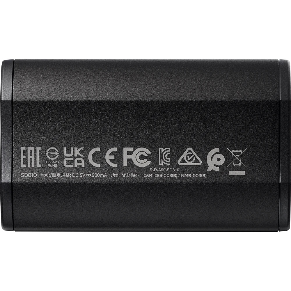 Внешний накопитель SSD ADATA 1Tb SD810 USB Type-C (2000/2000 Mb/s) metal case black (SD810-1000G-CBK