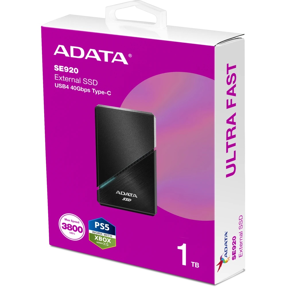 Накопитель SSD 4TB USB3.2 EXT SE920-4TCBK ADATA