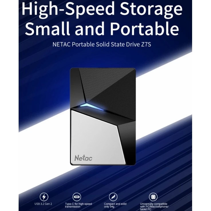 Внешний твердотельный накопитель Netac External Z7S USB 3.2 240Gb