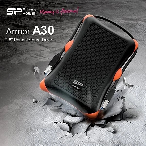 Внешний жесткий диск Silicon Power USB 3.0 1Tb A30 SP010TBPHDA30S3K Armor 2.5" черный