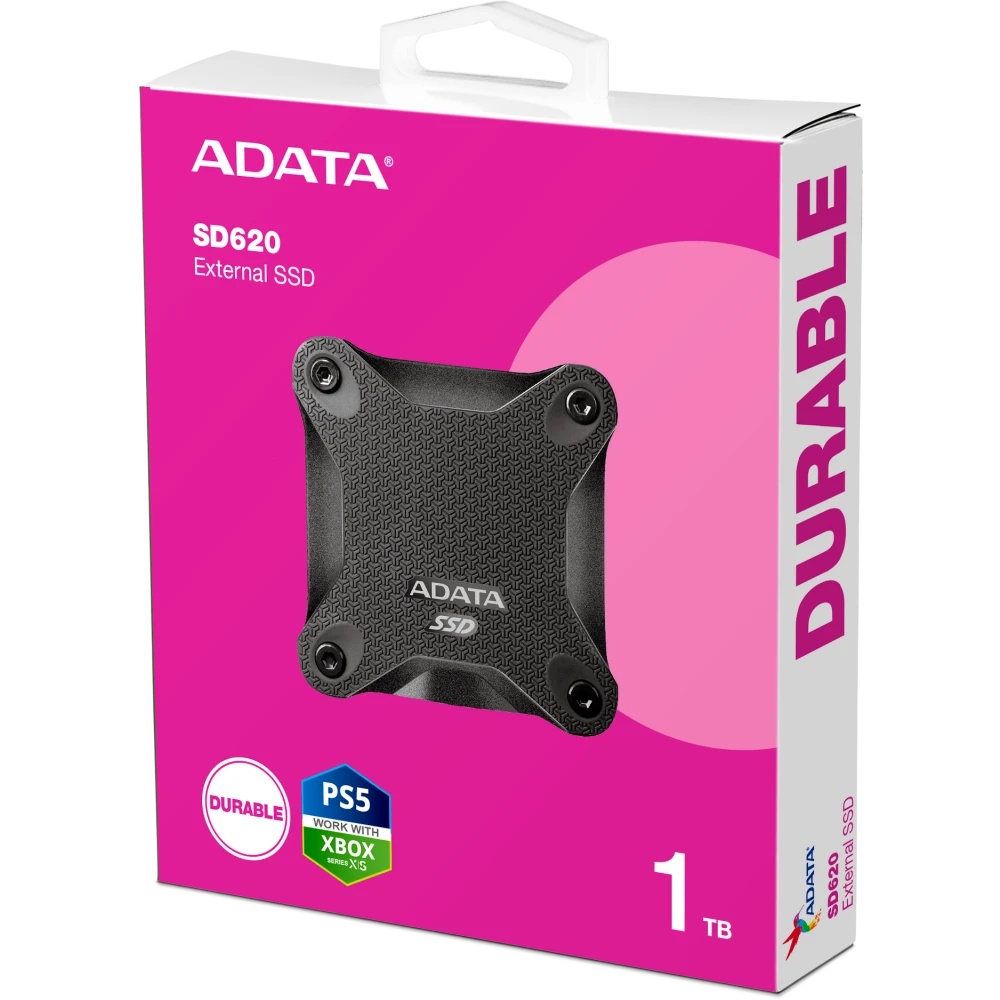 Внешний накопитель SSD 1TB A-DATA SD620, External, USB 3.2, [R/W -550/500 MB/s] черный