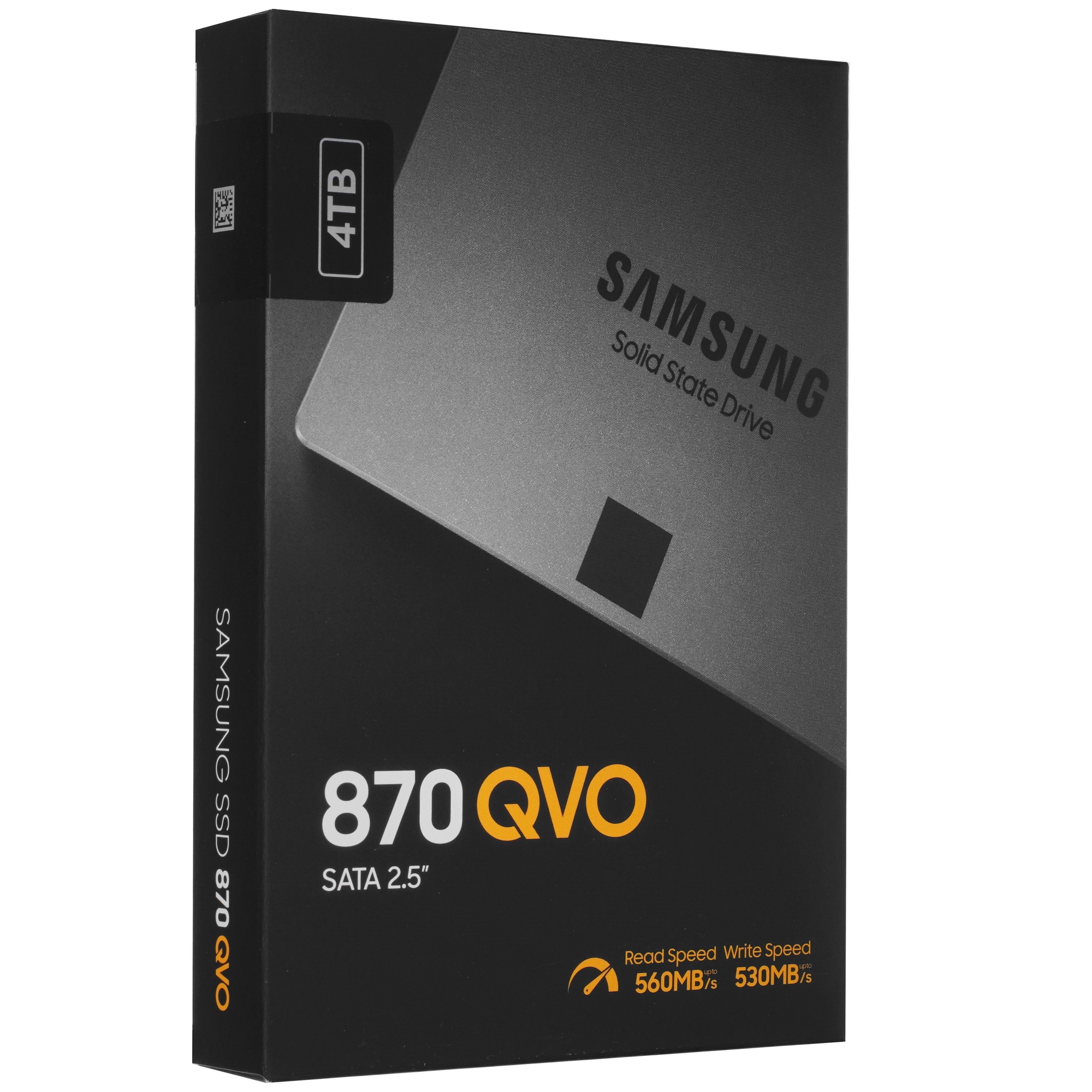 Накопитель SSD Samsung 4TB 870 QVO, V-NAND, 2.5", SATA III, [R/W - 530/560 MB/s]