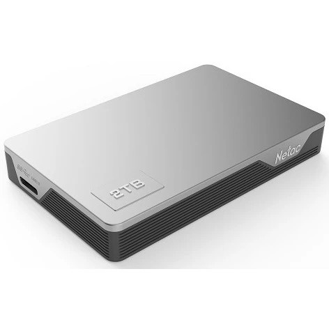 Внешний жесткий диск 2.5" Netac (NT05K338N-002T-30SL) 2Tb K338, micro USB 3.0, серебристый + серый,